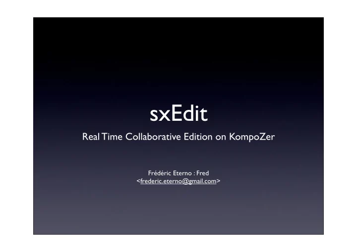 sxedit