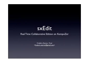 sxEdit  Real Time Collaborative Edition on KompoZer  Frdric Eterno : Fred