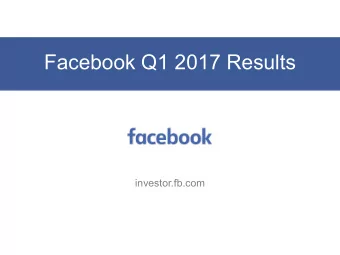 Facebook Q1 2017 Results  investor.fb.com  Daily Active Users (DAUs)  In Millions  1,284  Rest of