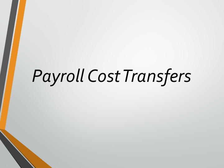 payroll cost transfers what is a payroll cost transfer