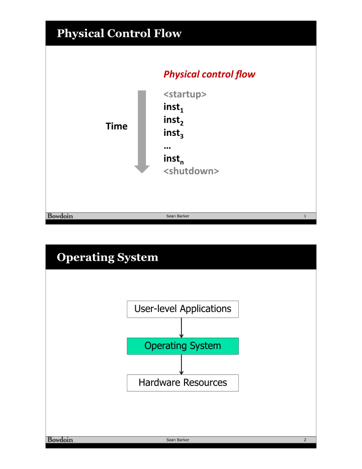 physical control flow