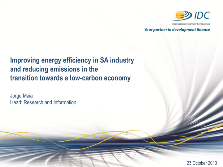 improving energy efficiency in sa industry