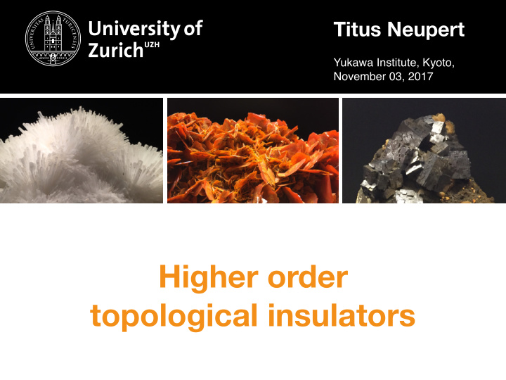 higher order topological insulators