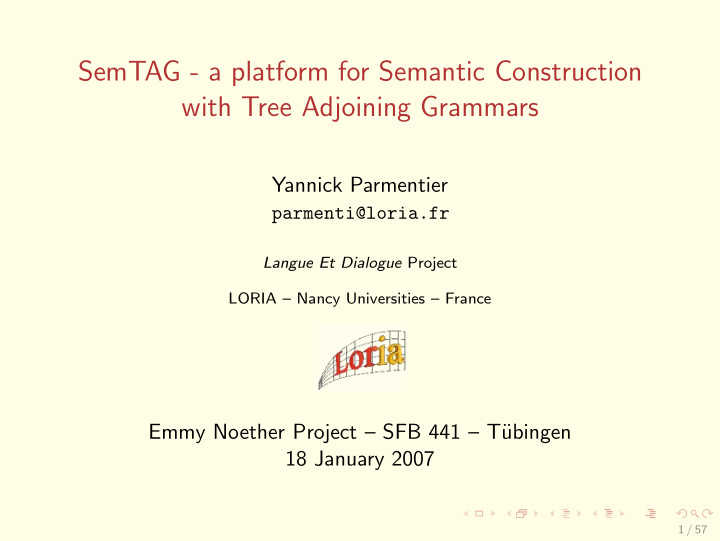 semtag a platform for semantic construction with tree