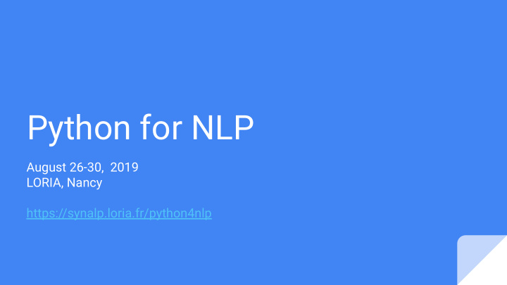 python for nlp