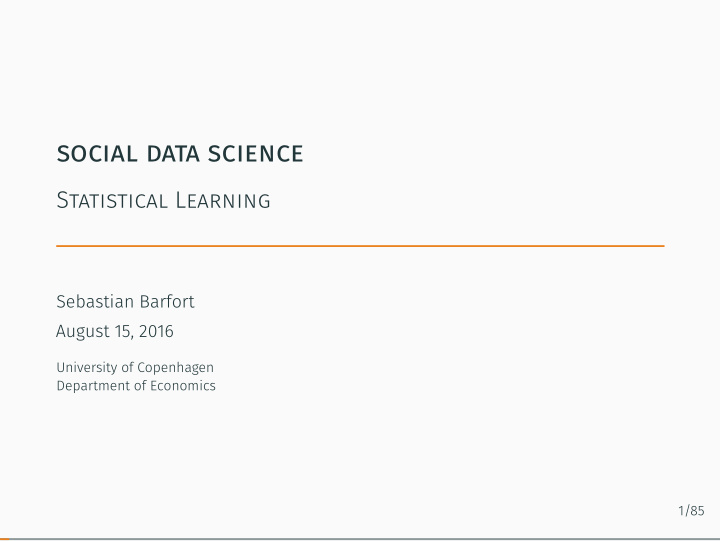 social data science