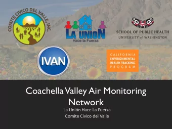 Network  La Unin Hace La Fuerza  Comite Civico del Valle  Coachella Valley Air Monitoring Network