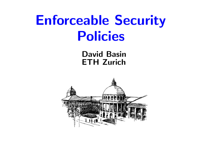 enforceable security policies