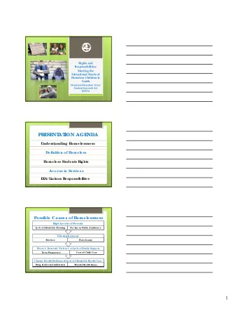 1  Bar  r  ie r  s to Home le ss E  duc ation    E  nr  ollme nt r  e quir  e me nts    Hig h