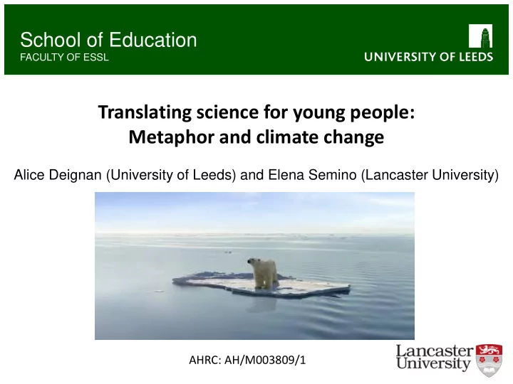 translating science for young people