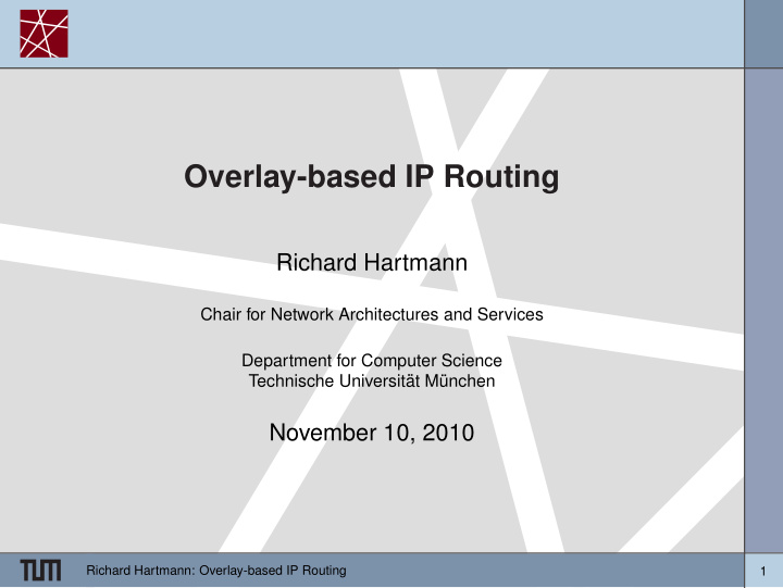 overlay based ip routing