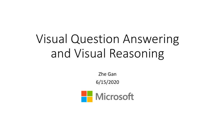 visual question answering