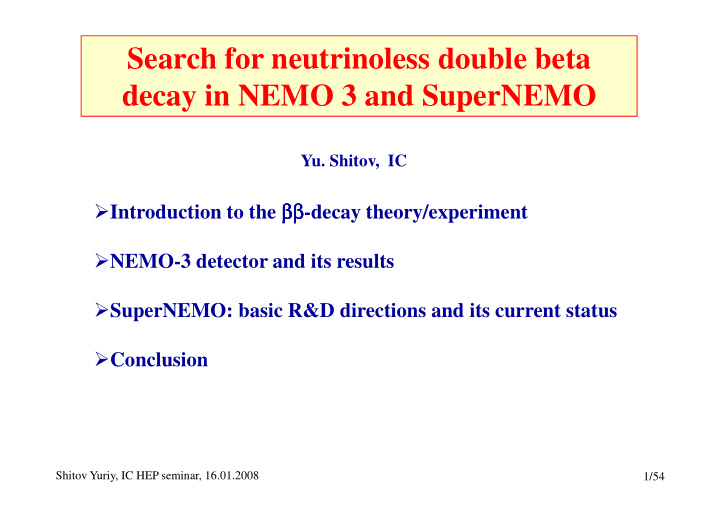 search for neutrinoless double beta decay in nemo 3 and