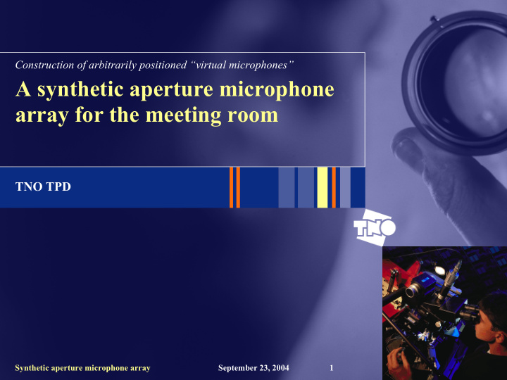 a synthetic aperture microphone array for the meeting room