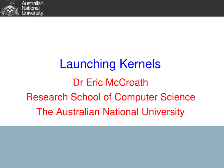 launching kernels