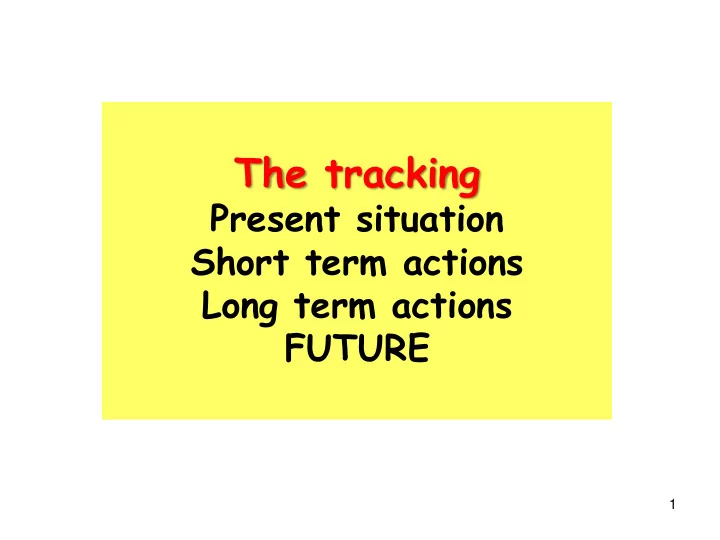 the tracking