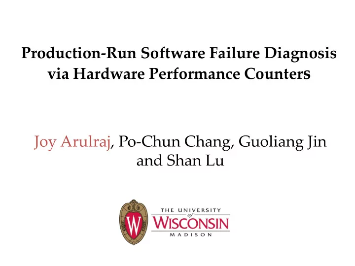 via hardware performance counter s