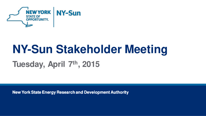 ny sun stakeholder meeting