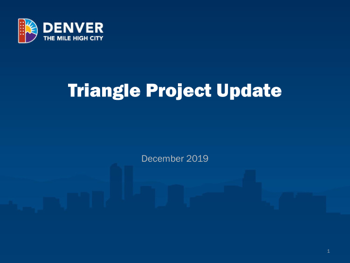 triangle project update