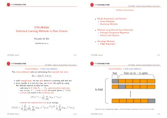 STK-IN4300  Methods using Derived Input Directions  Statistical Learning Methods in Data Science