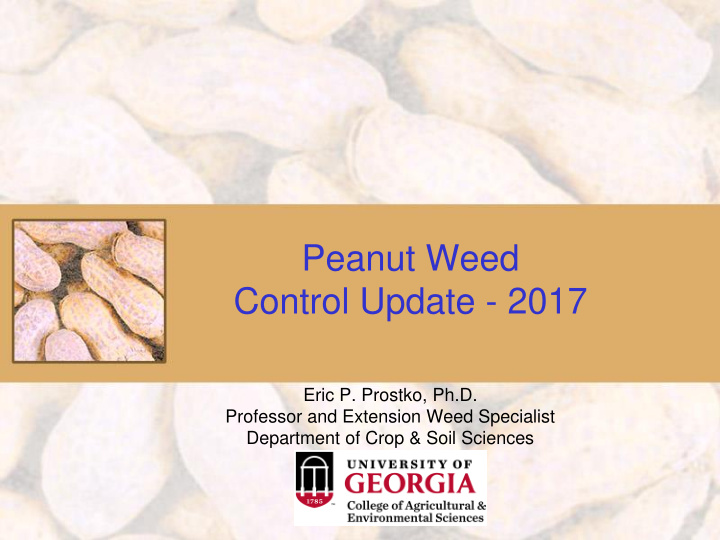 peanut weed control update 2017