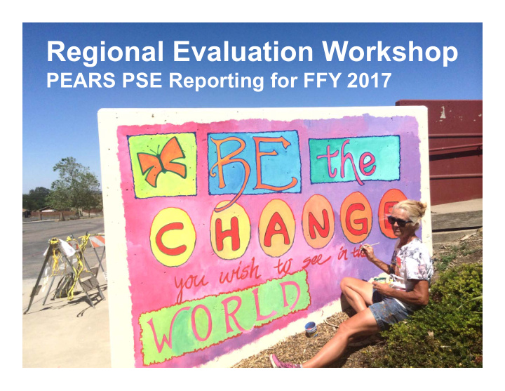 regional evaluation workshop