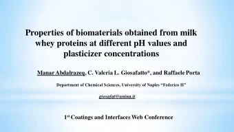 Properties of biomaterials obtained from milk  whey proteins at different pH values and