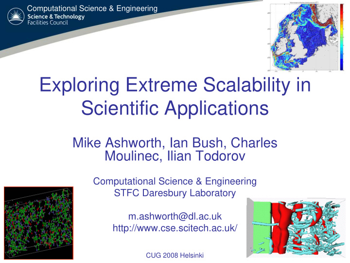 exploring extreme scalability in scientific applications