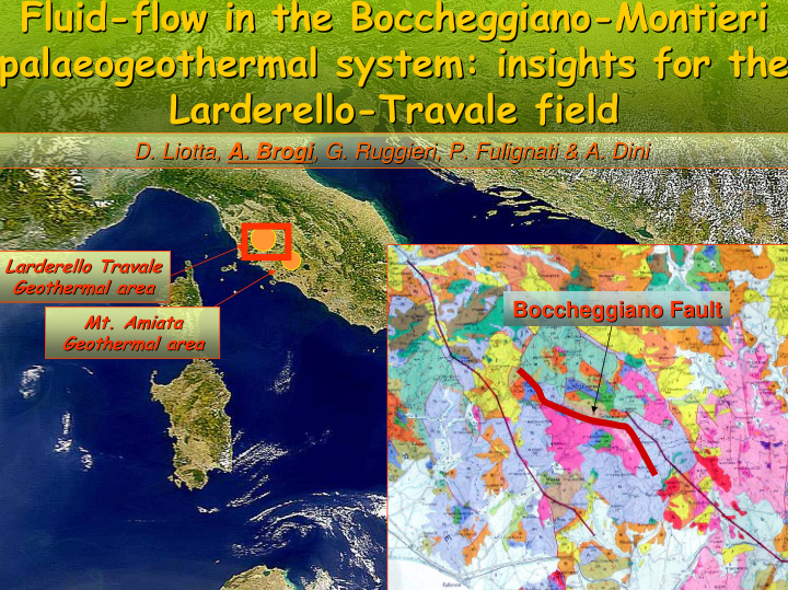 fluid flow flow in the in the boccheggiano boccheggiano