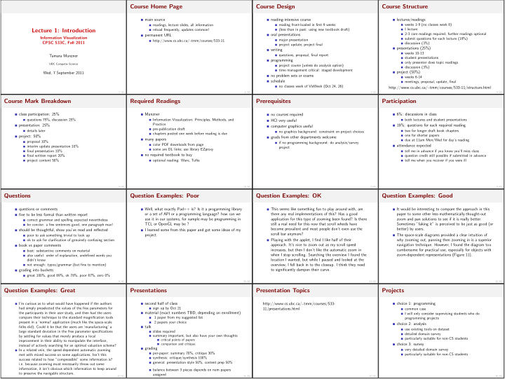 course home page course design course structure