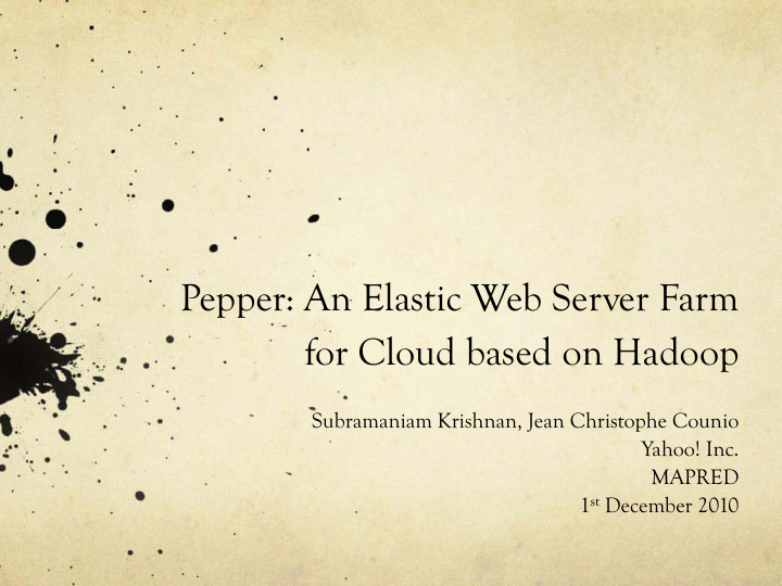pepper an elastic web server farm for cloud based on