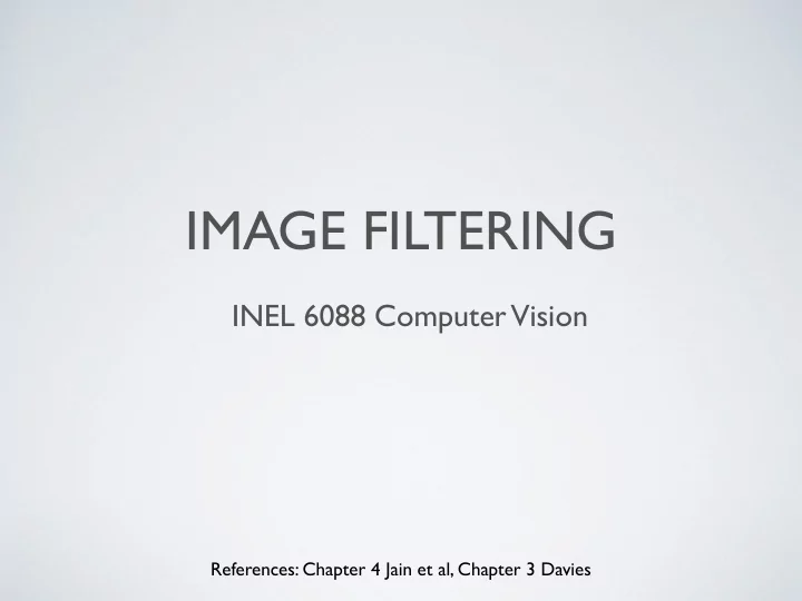 image filtering