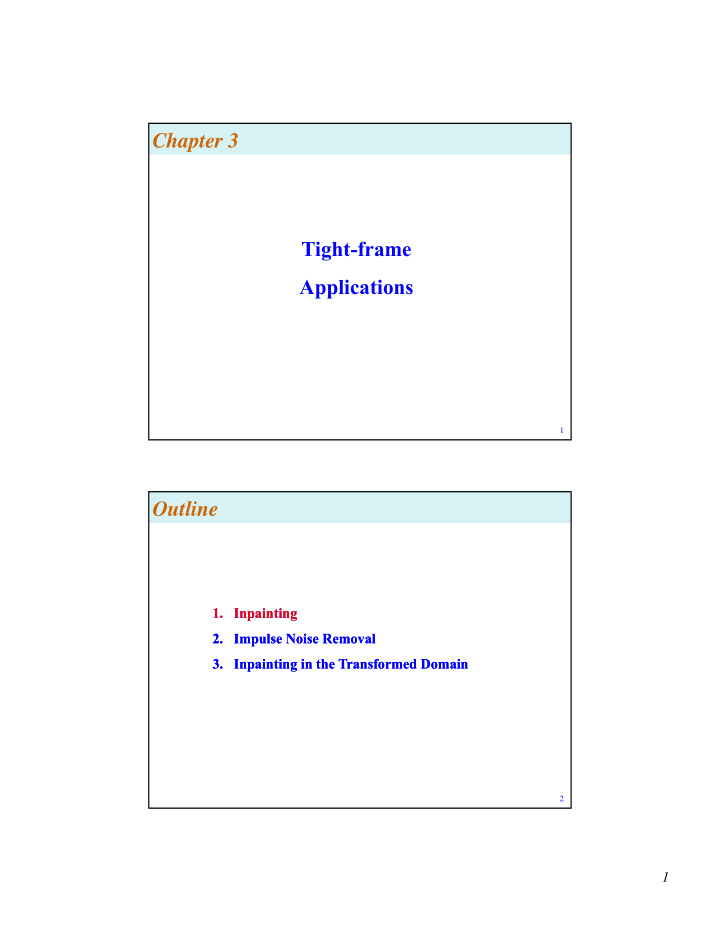 chapter 3 tight frame applications