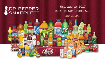 First Quarter 2017  Earnings Conference Call  April 26, 2017  1  Safe Harbor Statement &amp;