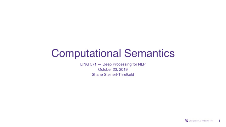 computational semantics