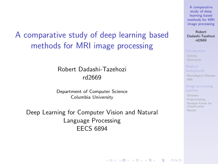 a comparative study of deep learning based