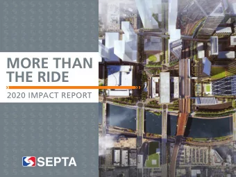 MORE THAN  THE RIDE  2020 IMPACT REPORT  STATE 101 - FUNDING OPERATING BUDGET (FY2020) CAPITAL