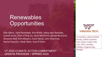Renewables  Opportunities Rob  Glenn,  John  Randolph,  Kim  Briele,