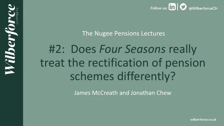 2 does four seasons really treat the rectification of