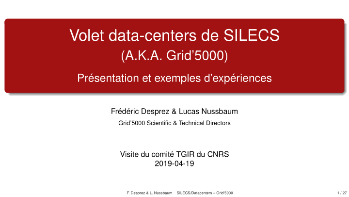 volet data centers de silecs