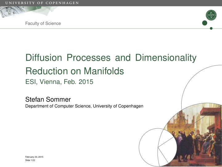 diffusion processes and dimensionality reduction on