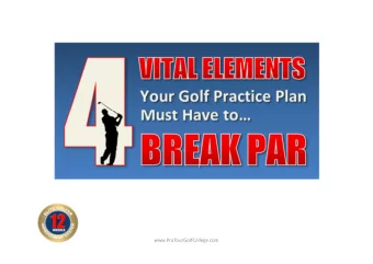 www.ProTourGolfCollege.com  How would you like to  practice golf so that there  was a very high