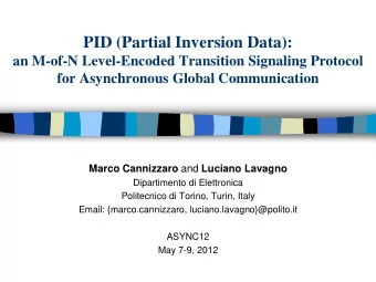 PID (Partial Inversion Data):  an M-of-N Level-Encoded Transition Signaling Protocol  for