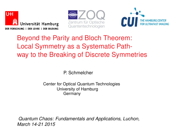 beyond the parity and bloch theorem local symmetry as a