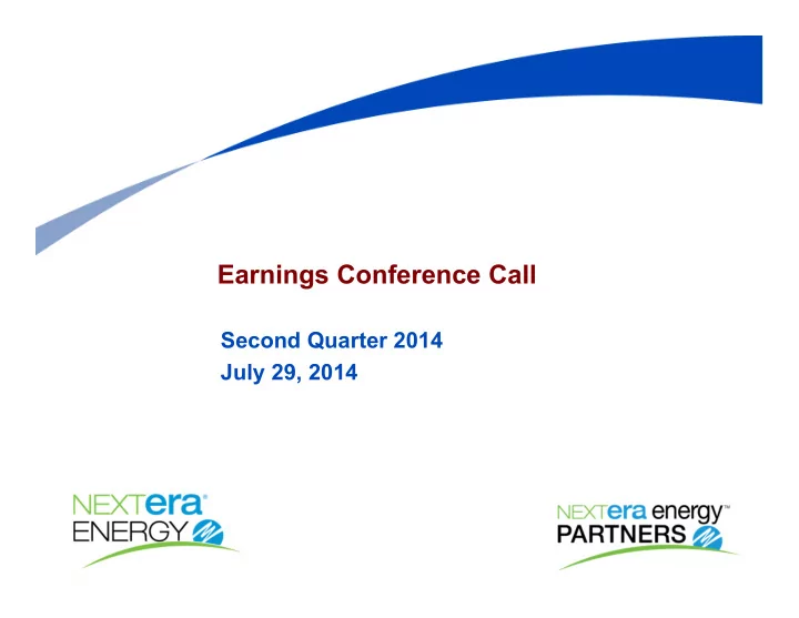 earnings conference call