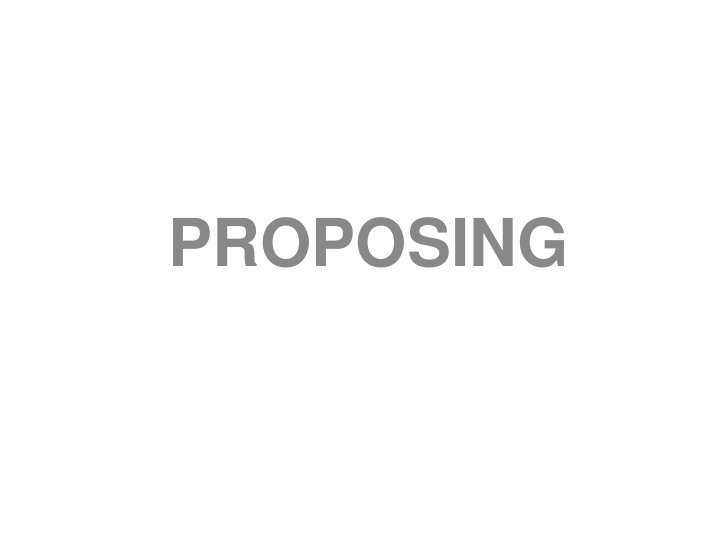 proposing