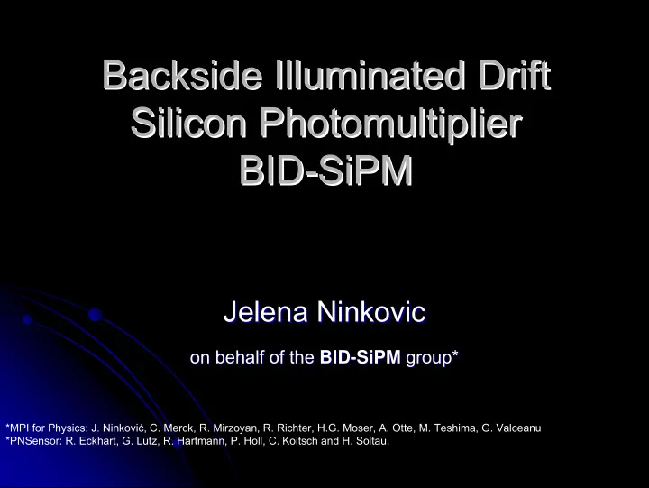 backside illuminated drift backside illuminated drift