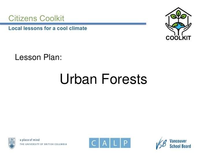 urban forests session 1