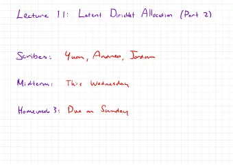 Sunday  Homework  3  :  an  Diniohlet  Allocation  Model  Latent  Generative  :  Generative  model