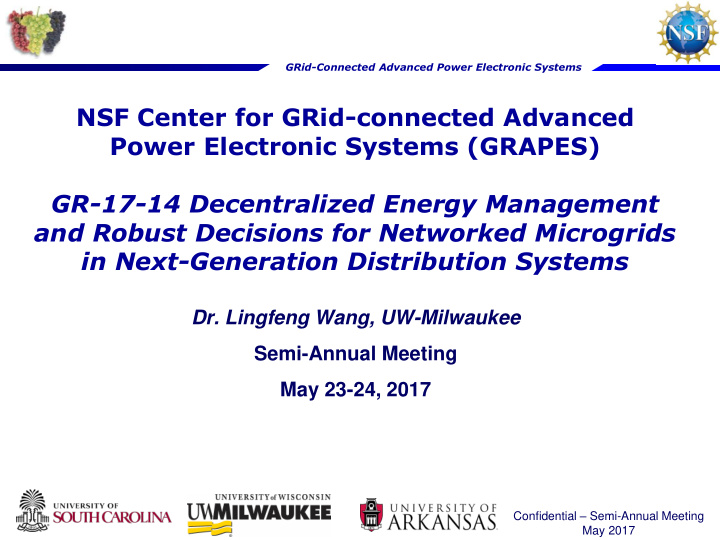 nsf center for grid connected advanced